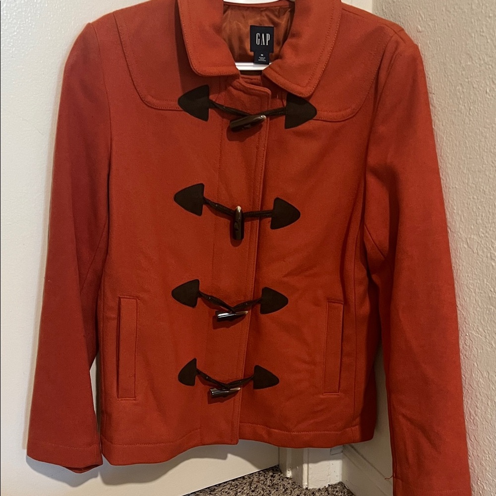 GAP Vibrant Orange Toggle Jacket